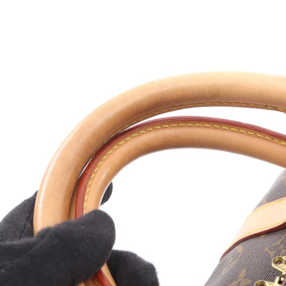 キーポル55 モノグラム ボストンバッグ PVC レザー ブラウン ルイヴィトン バッグ LOUIS VUITTON