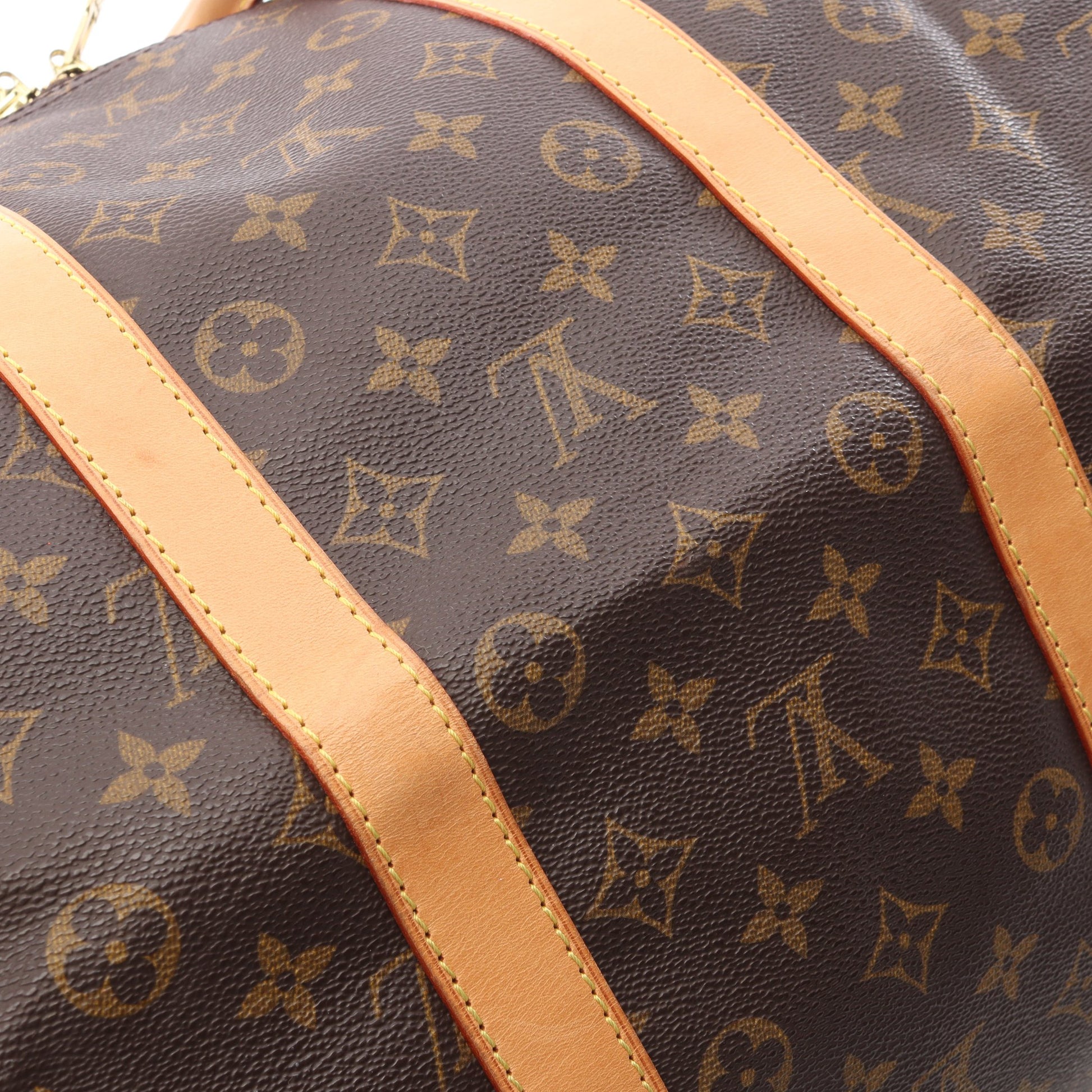 キーポル55 モノグラム ボストンバッグ PVC レザー ブラウン ルイヴィトン バッグ LOUIS VUITTON
