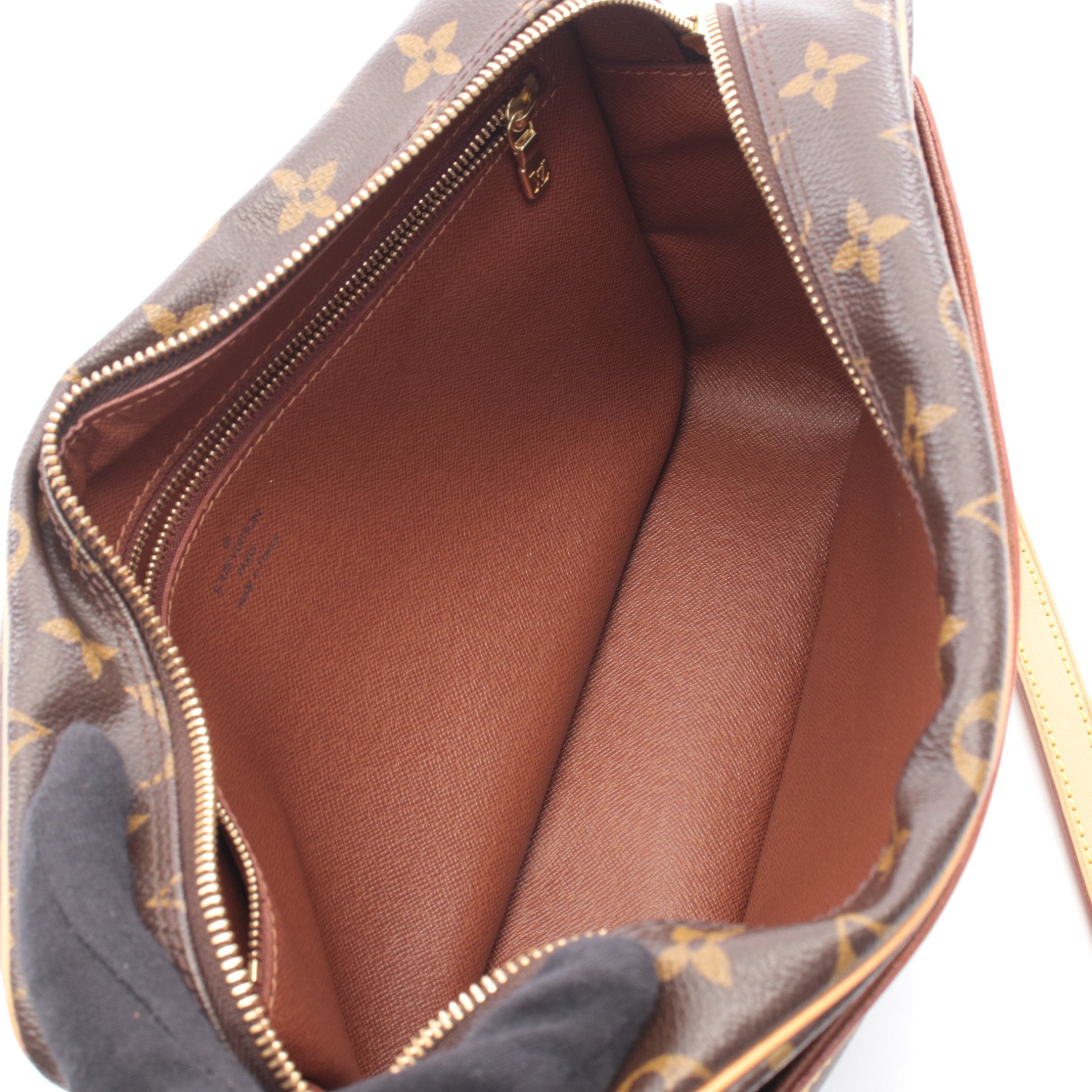 トロカデロ30 モノグラム ショルダーバッグ PVC レザー ブラウン ルイ