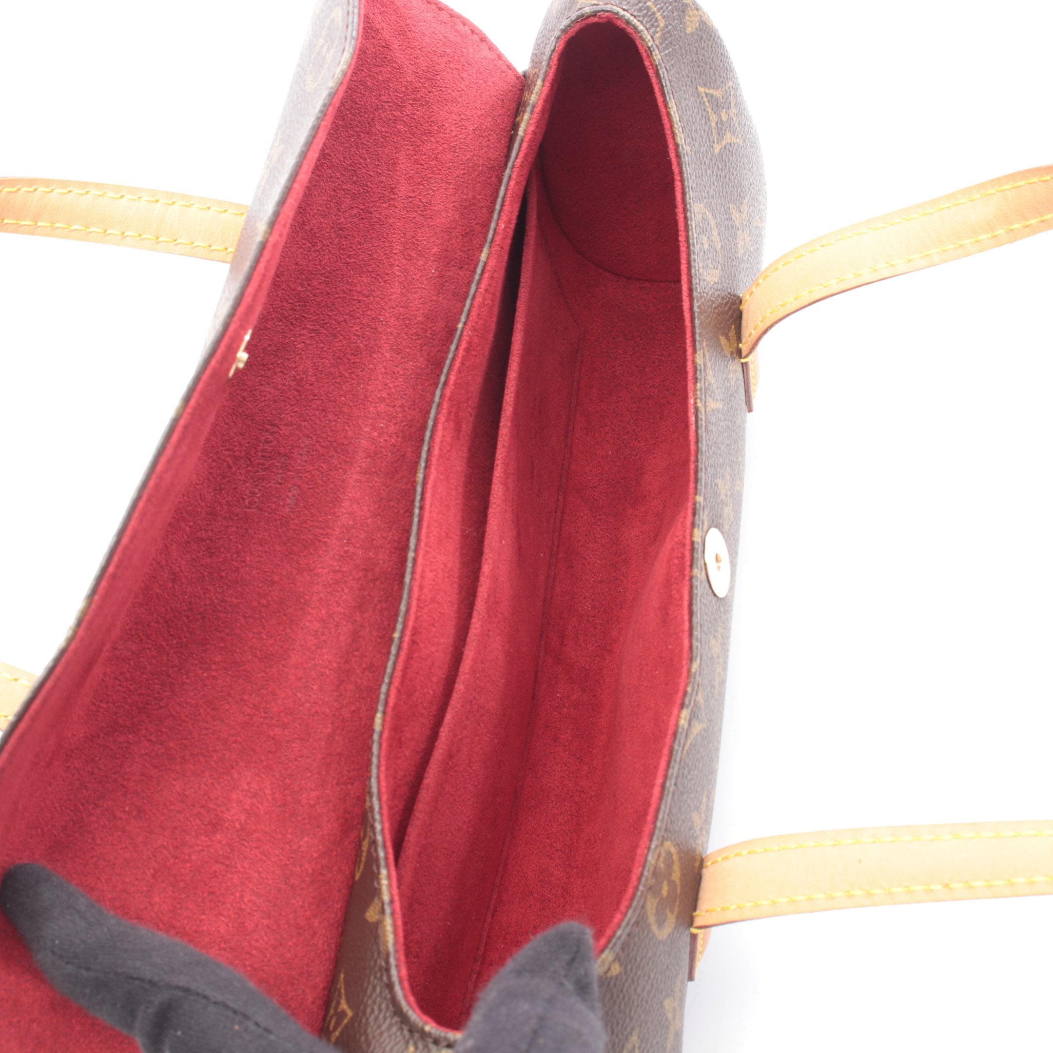 ソナチネ モノグラム ハンドバッグ PVC レザー ブラウン ルイヴィトン