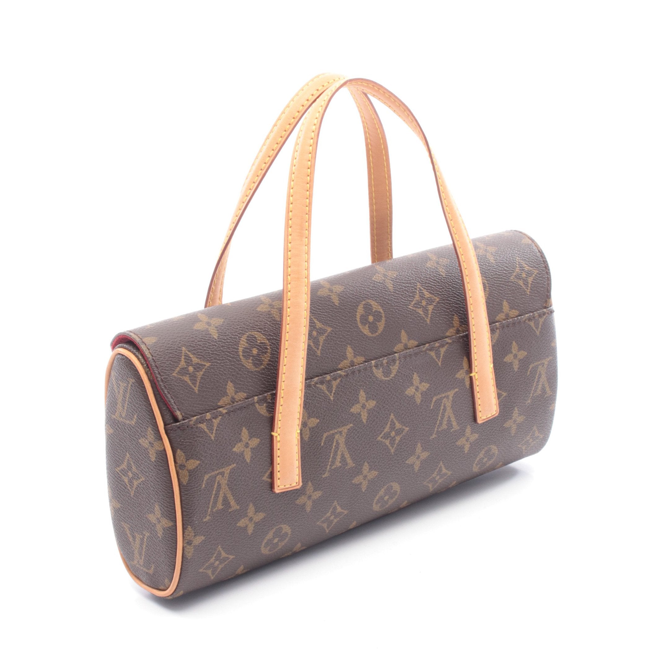 ソナチネ モノグラム ハンドバッグ PVC レザー ブラウン ルイヴィトン