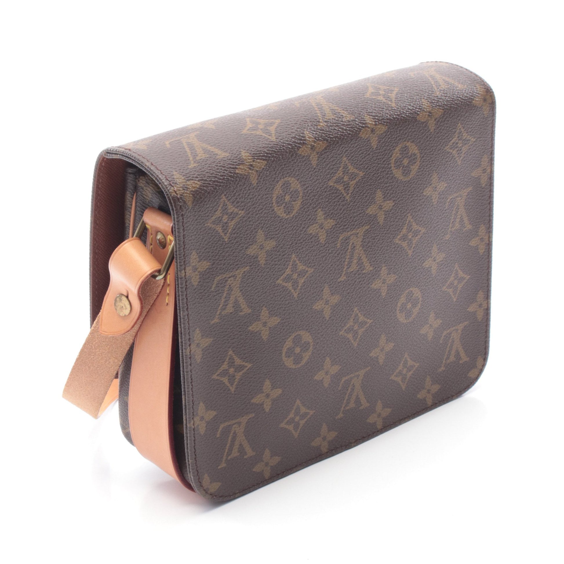 カルトシエールMM モノグラム ショルダーバッグ PVC レザー ブラウン ルイヴィトン バッグ LOUIS VUITTON