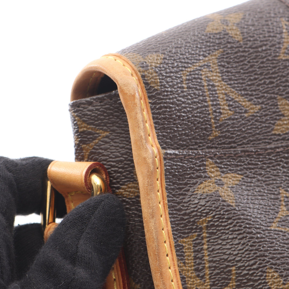 メニルモンタンPM モノグラム ショルダーバッグ PVC レザー ブラウン ルイヴィトン バッグ LOUIS VUITTON