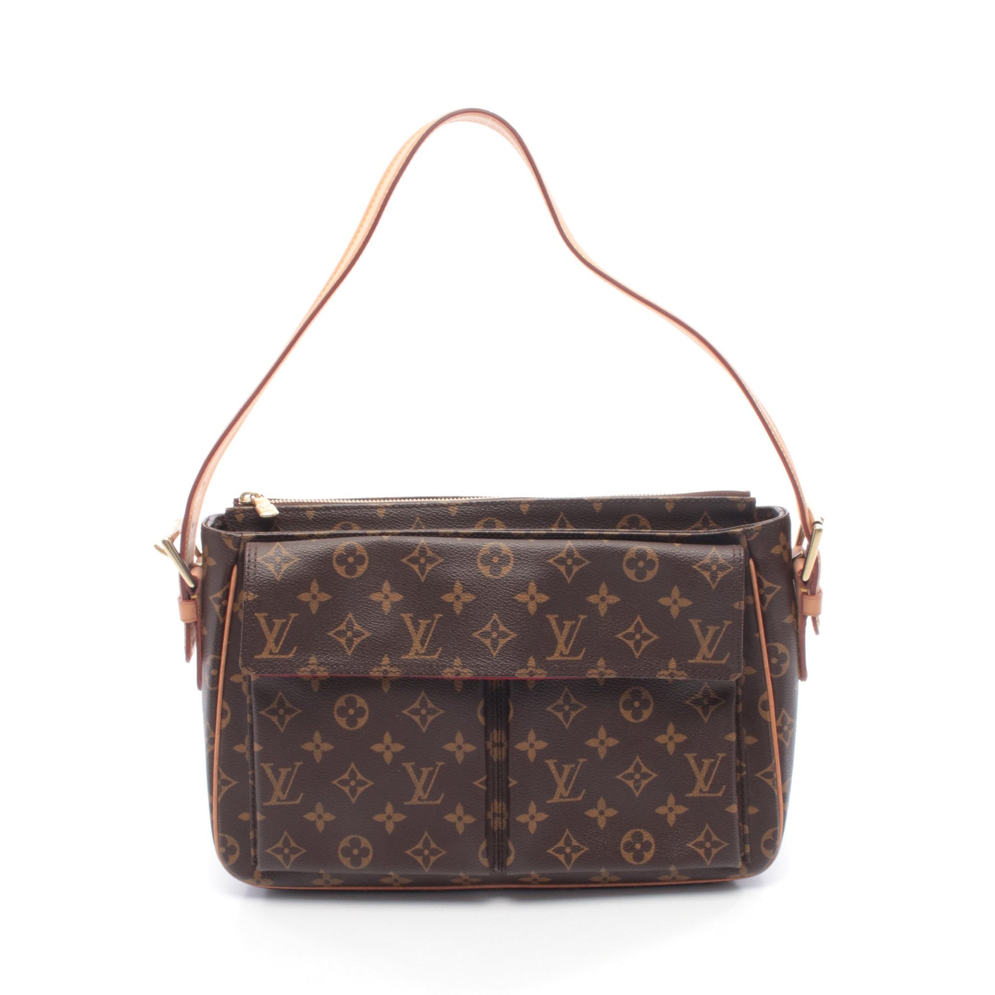 ヴィバシテGM モノグラム ショルダーバッグ PVC レザー ブラウン ルイヴィトン バッグ LOUIS VUITTON