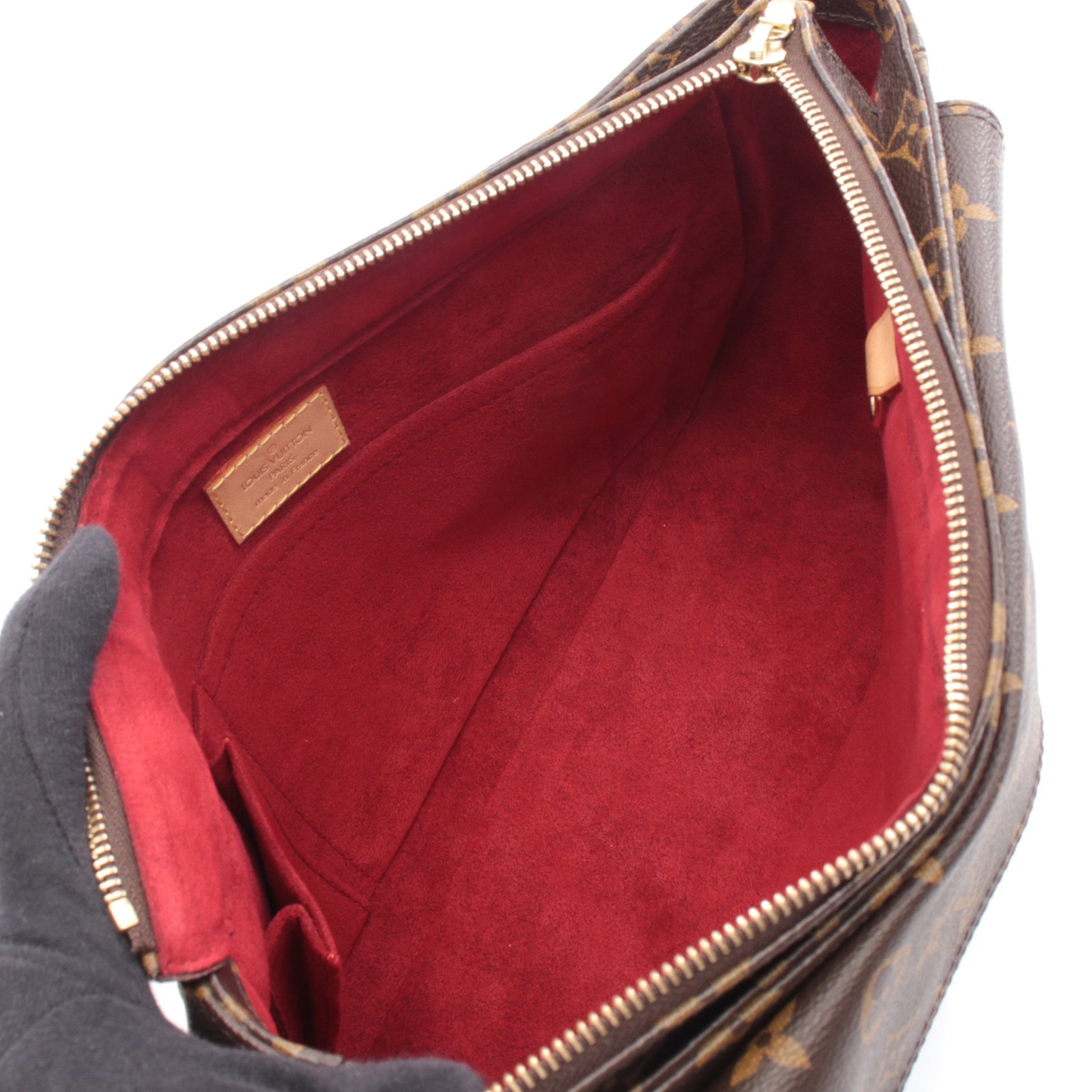 ヴィバシテGM モノグラム ショルダーバッグ PVC レザー ブラウン ルイヴィトン バッグ LOUIS VUITTON