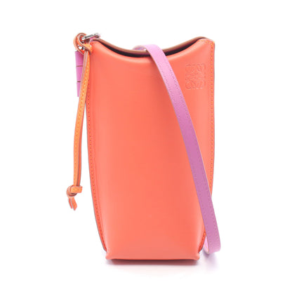 GATE POCKET ゲートポケット ショルダーバッグ レザー コーラルオレンジ ライトパープル ロエベ バッグ LOEWE