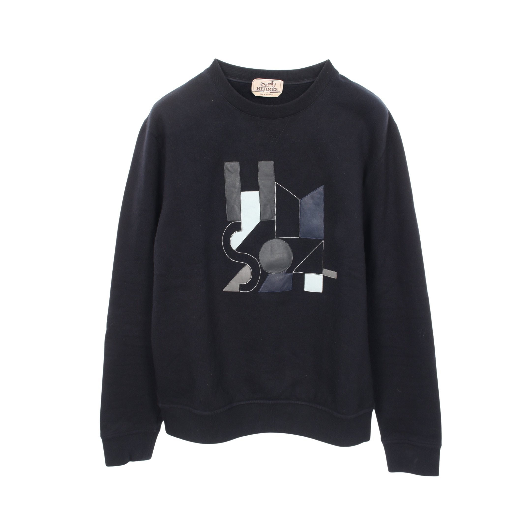 HERMES エルメス トップス ネイビー トレーナー メンズ XSサイズ 丸首 