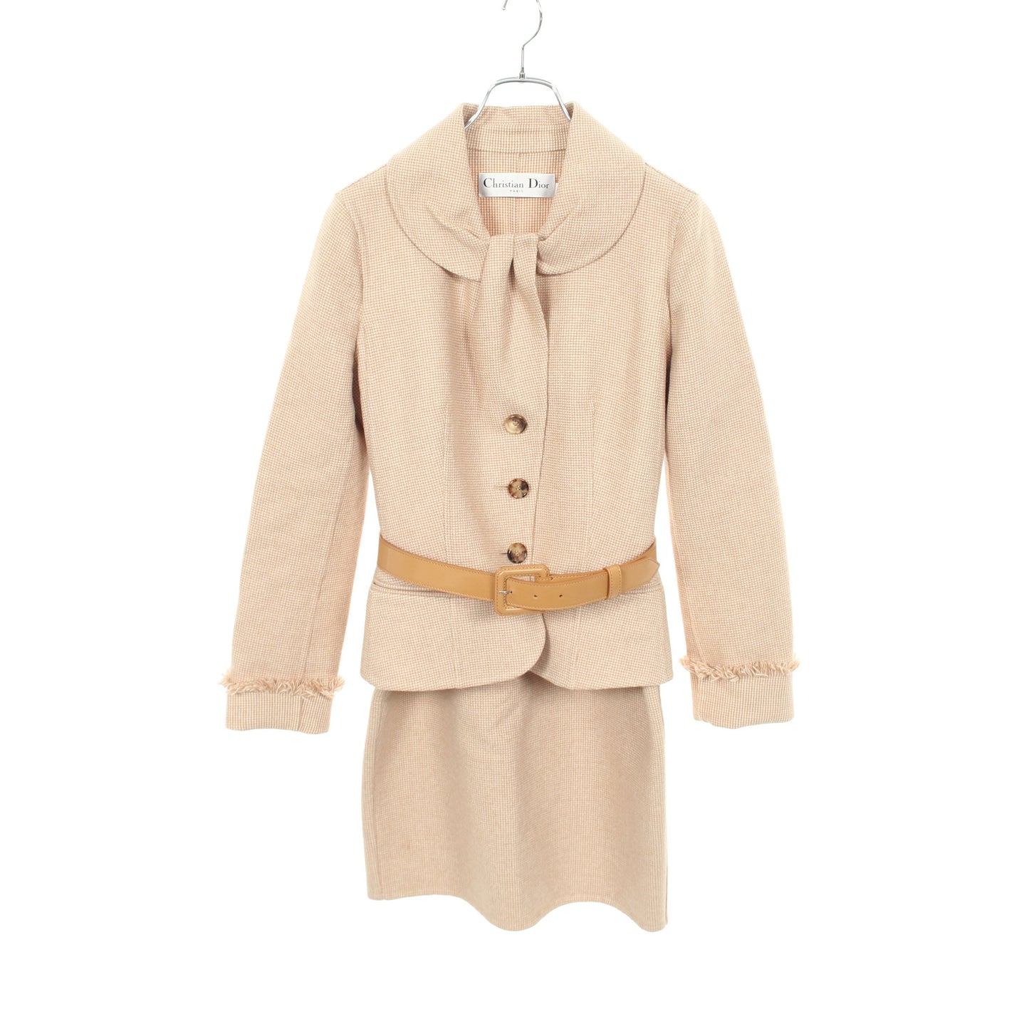 ジャケット スカートスーツ ウール ベージュ クリスチャンディオール スーツ Christian Dior