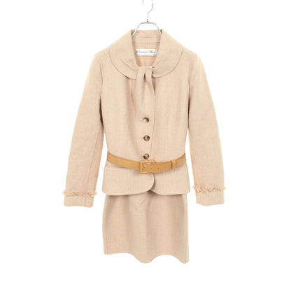 ジャケット スカートスーツ ウール ベージュ クリスチャンディオール スーツ Christian Dior