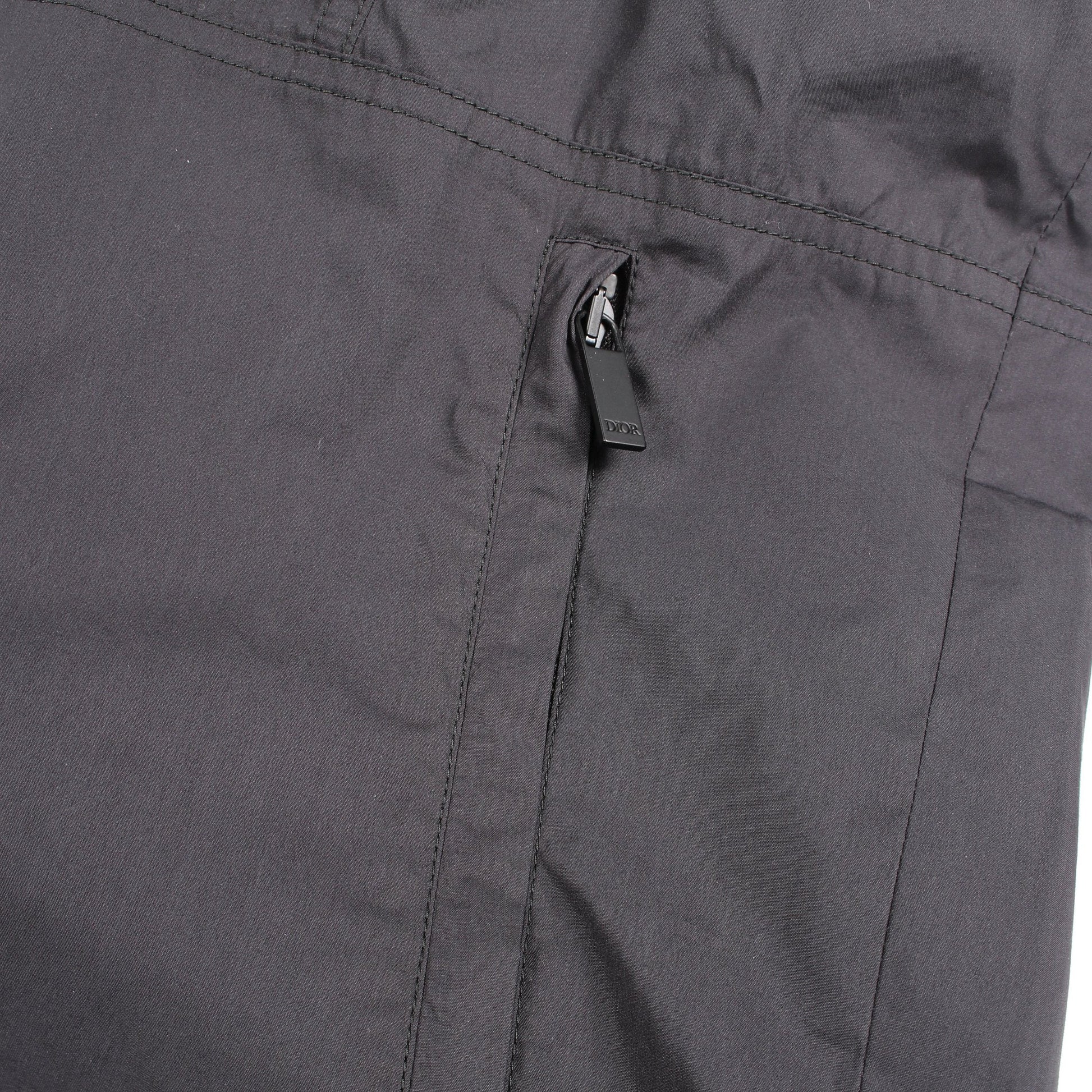 DIOR × Shawn Stussy ジャケット バックロゴ コットン ブラック フード付き ディオール アウター DIOR