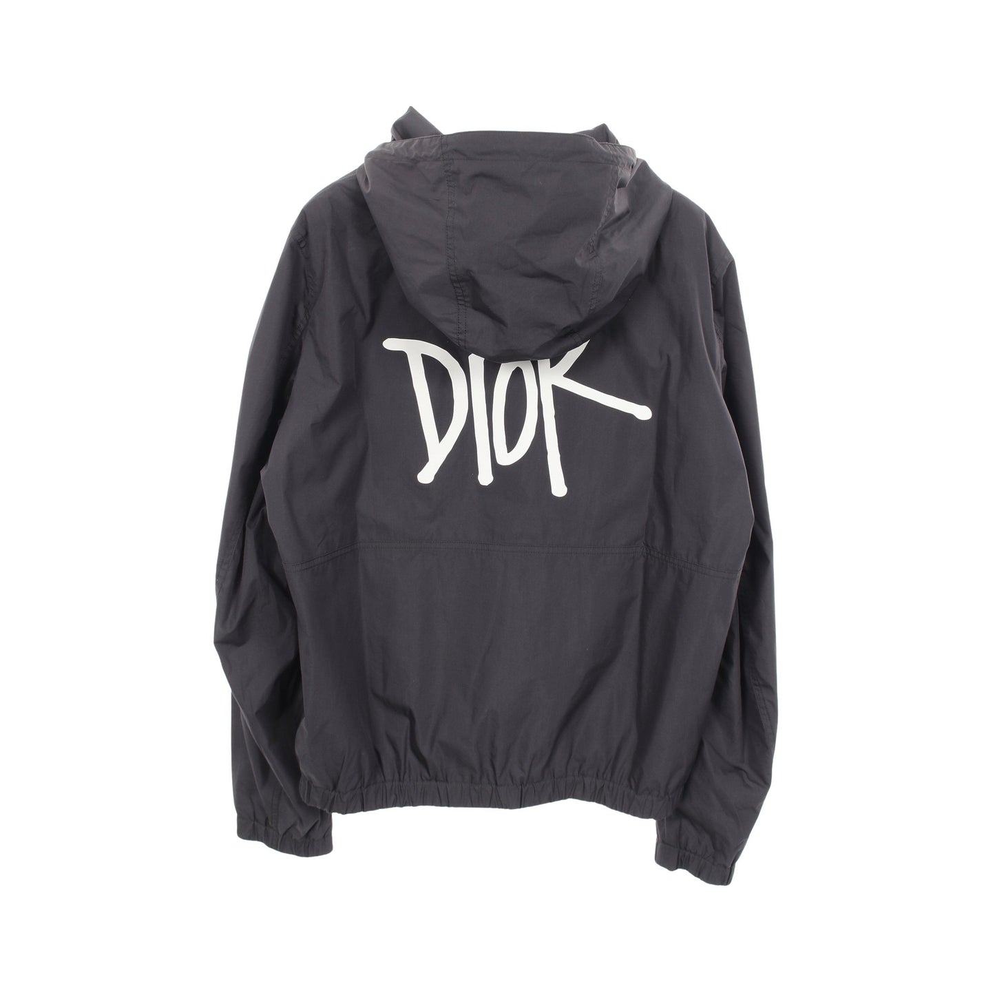 DIOR × Shawn Stussy ジャケット バックロゴ コットン ブラック フード付き ディオール アウター DIOR