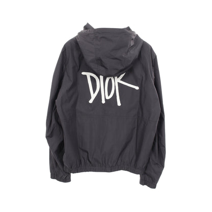 DIOR × Shawn Stussy ジャケット バックロゴ コットン ブラック フード付き ディオール アウター DIOR