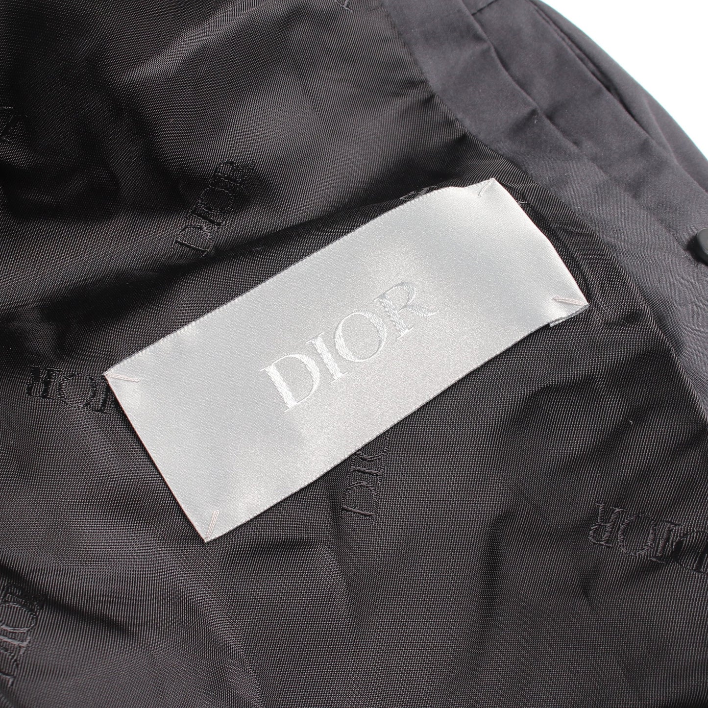 DIOR × Shawn Stussy ジャケット バックロゴ コットン ブラック フード付き ディオール アウター DIOR