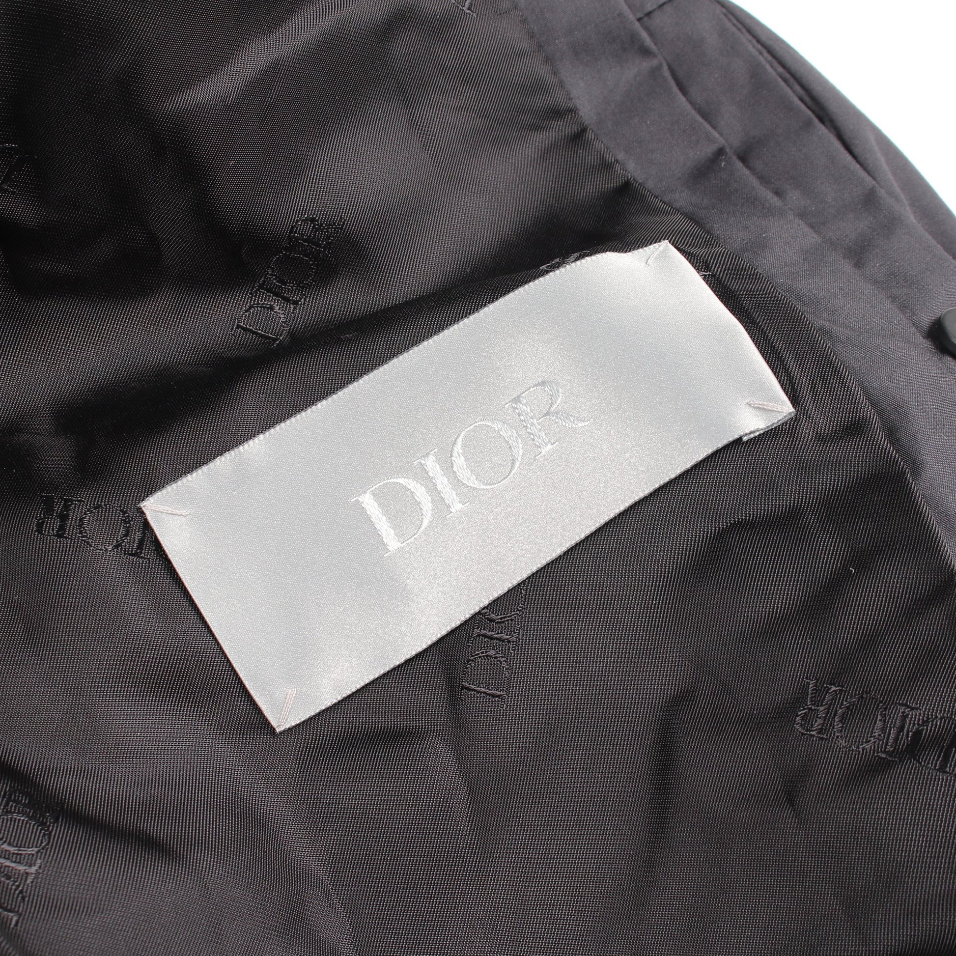 DIOR × Shawn Stussy ジャケット バックロゴ コットン ブラック フード付き ディオール アウター DIOR