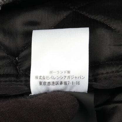ジャケット チェック ウール ホワイト ブラック 中綿 バレンシアガ アウター BALENCIAGA