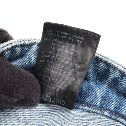デニムパンツ コットン ブルーグレー ダメージ加工 ボタンフライ バレンシアガ ボトムス BALENCIAGA