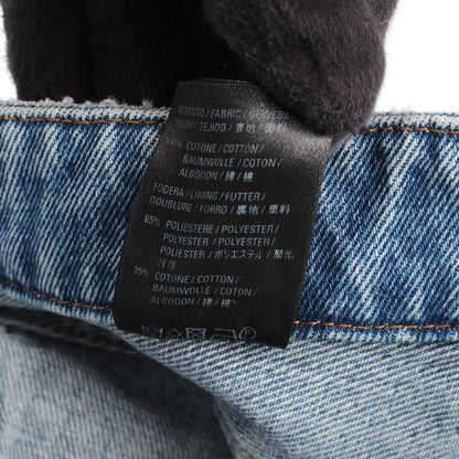 デニムパンツ コットン ブルーグレー ダメージ加工 ボタンフライ バレンシアガ ボトムス BALENCIAGA
