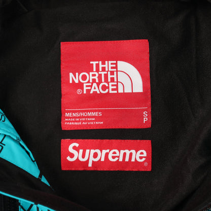 Supreme × THE NORTH FACE 21AW Steep Tech Apogee Jacket マウンテンパーカー ロゴ総柄 ナイロン ライトブルー ブラック フード付き シュプリーム アウター Supreme