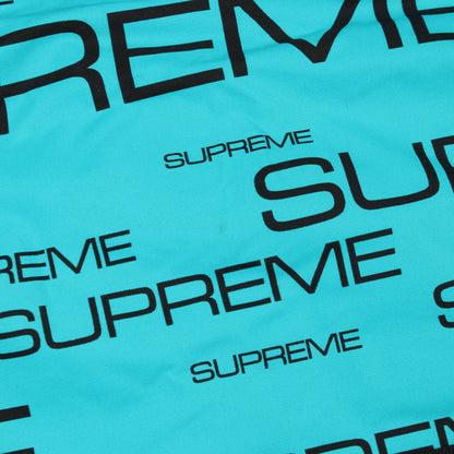 Supreme × THE NORTH FACE 21AW Steep Tech Apogee Jacket マウンテンパーカー ロゴ総柄 ナイロン ライトブルー ブラック フード付き シュプリーム アウター Supreme
