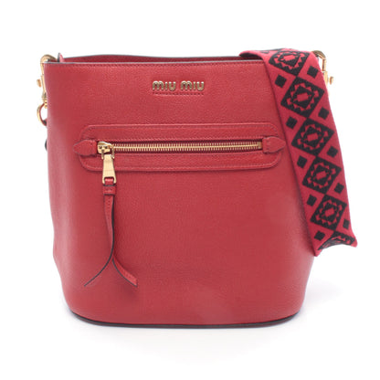 MADRAS マドラス ショルダーバッグ レザー レッド ミュウミュウ バッグ miu miu