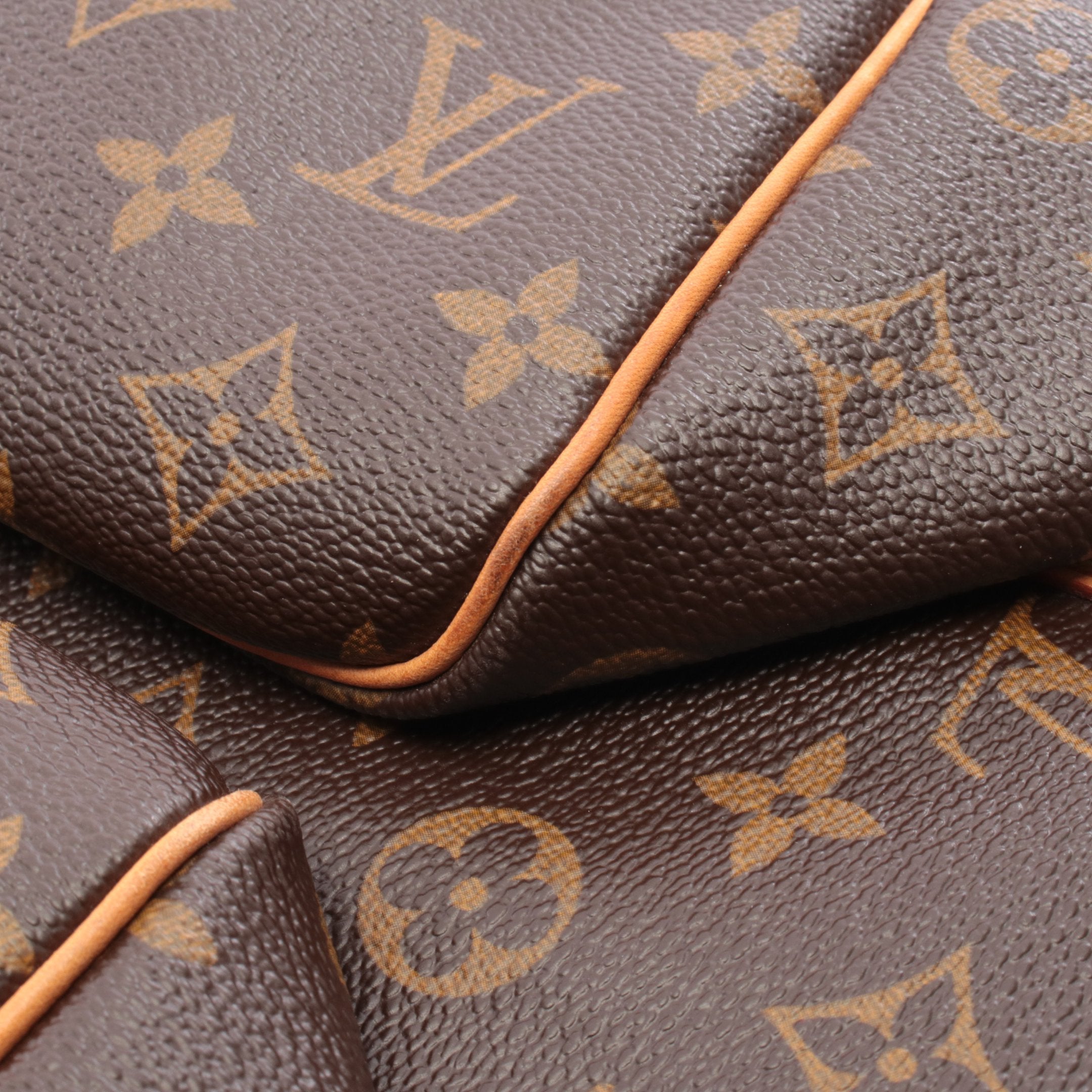 キーポル50 モノグラム ボストンバッグ PVC レザー ブラウン ルイ