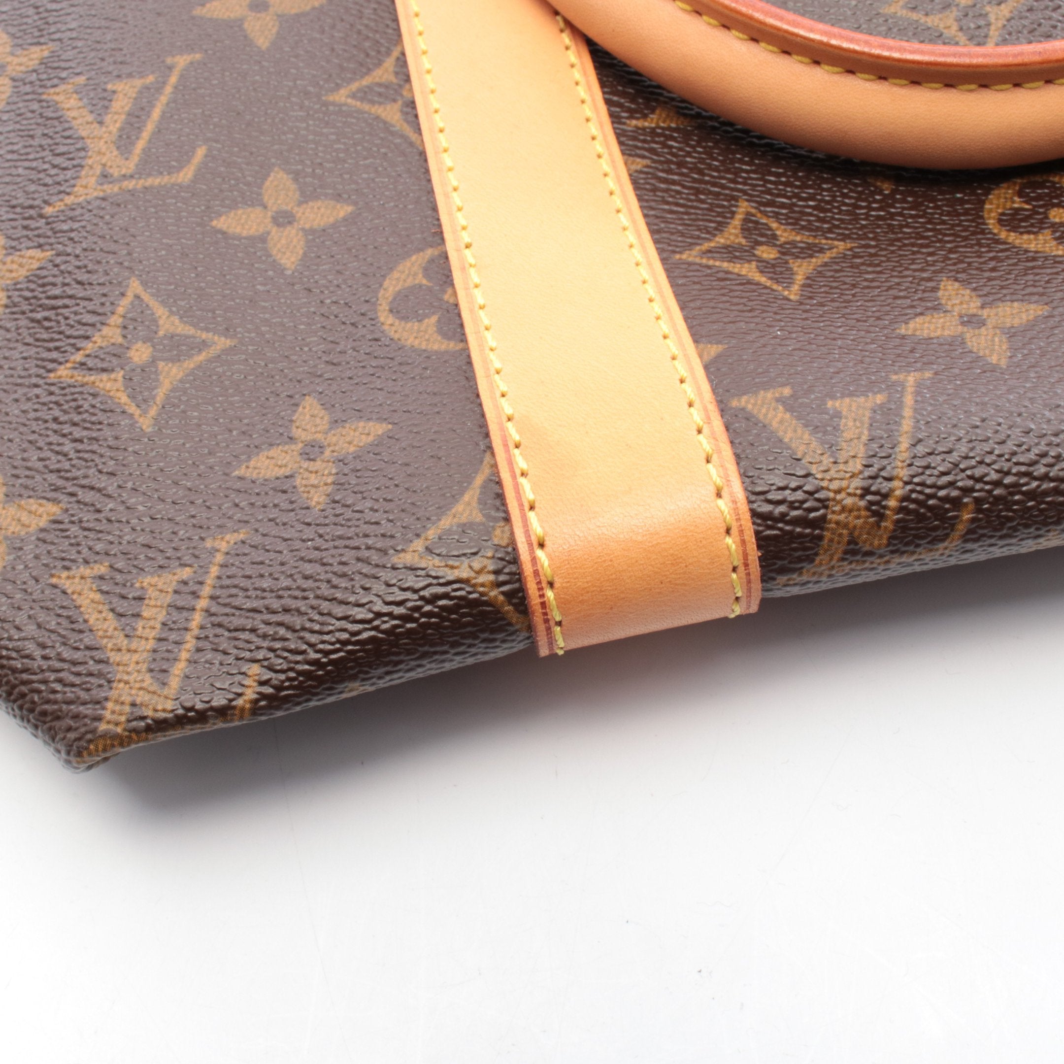 キーポル50 モノグラム ボストンバッグ PVC レザー ブラウン ルイ