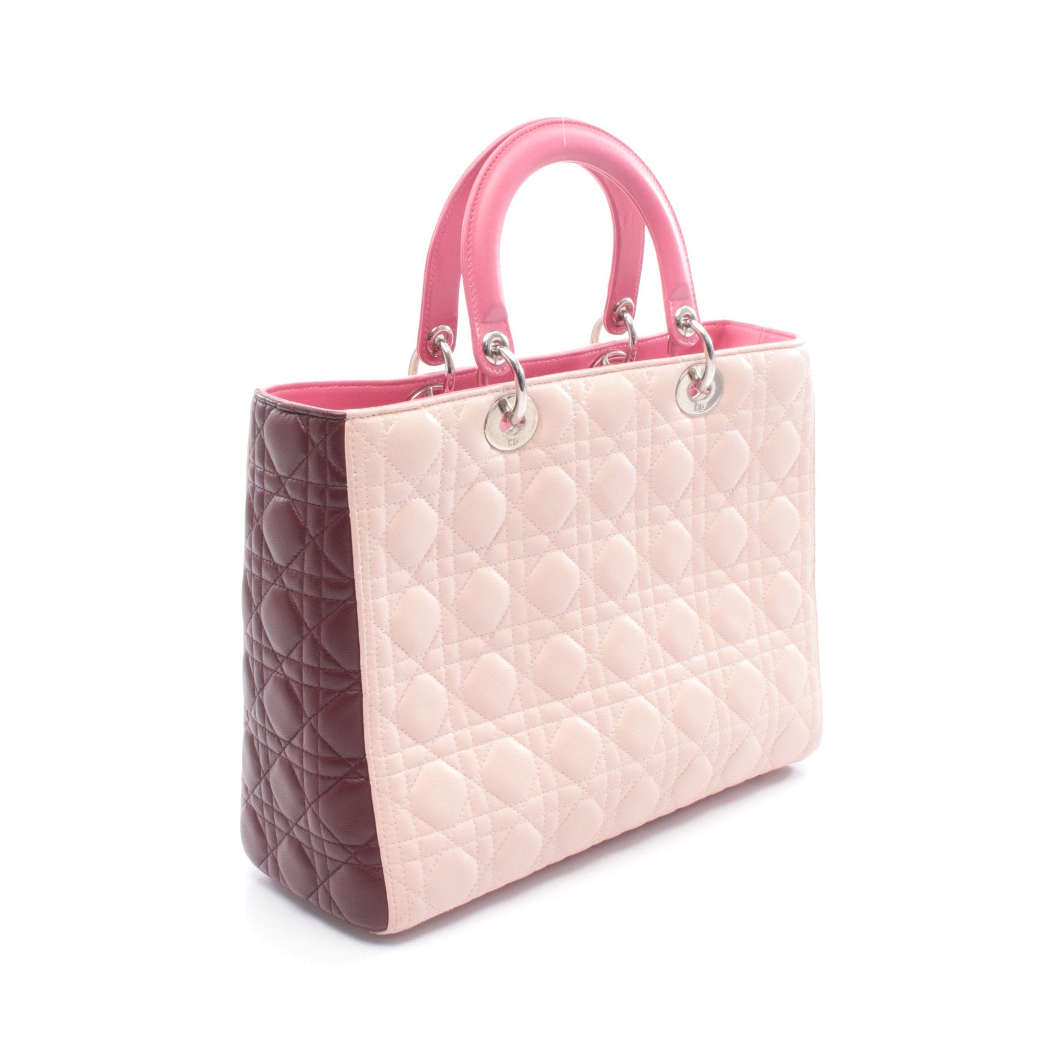 レディディオール ラージ カナージュ ハンドバッグ レザー