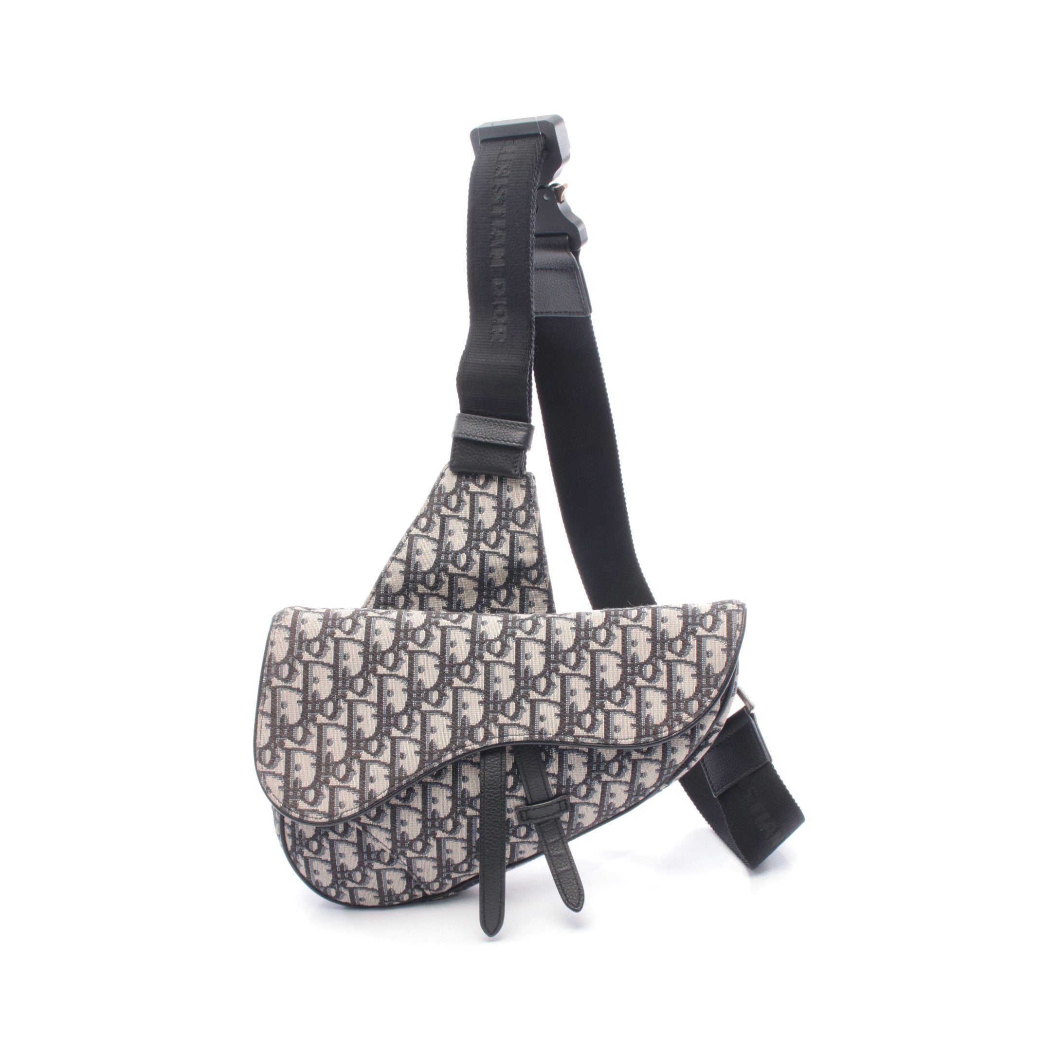 SADDLE サドル オブリーク ジャガード ボディバッグ キャンバス レザー