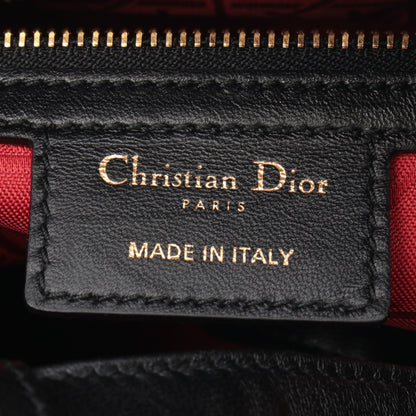 レディディオール ラージ カナージュ ハンドバッグ レザー ブラック 2WAY クリスチャンディオール バッグ Christian Dior