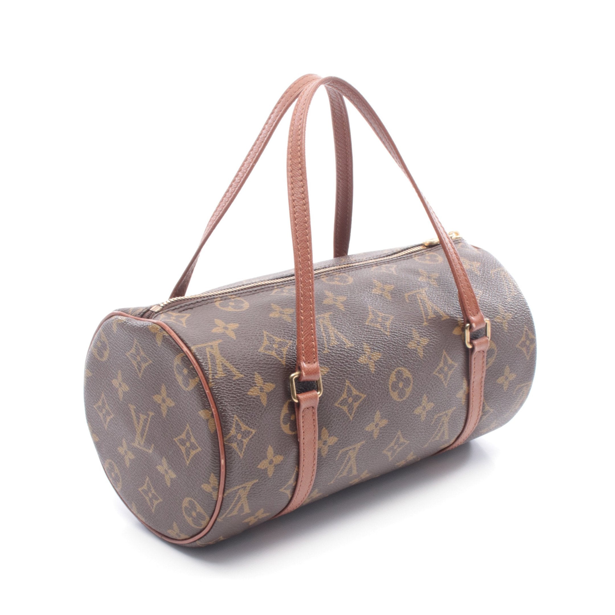 パピヨン26 モノグラム 旧型 ハンドバッグ PVC レザー ブラウン ルイ