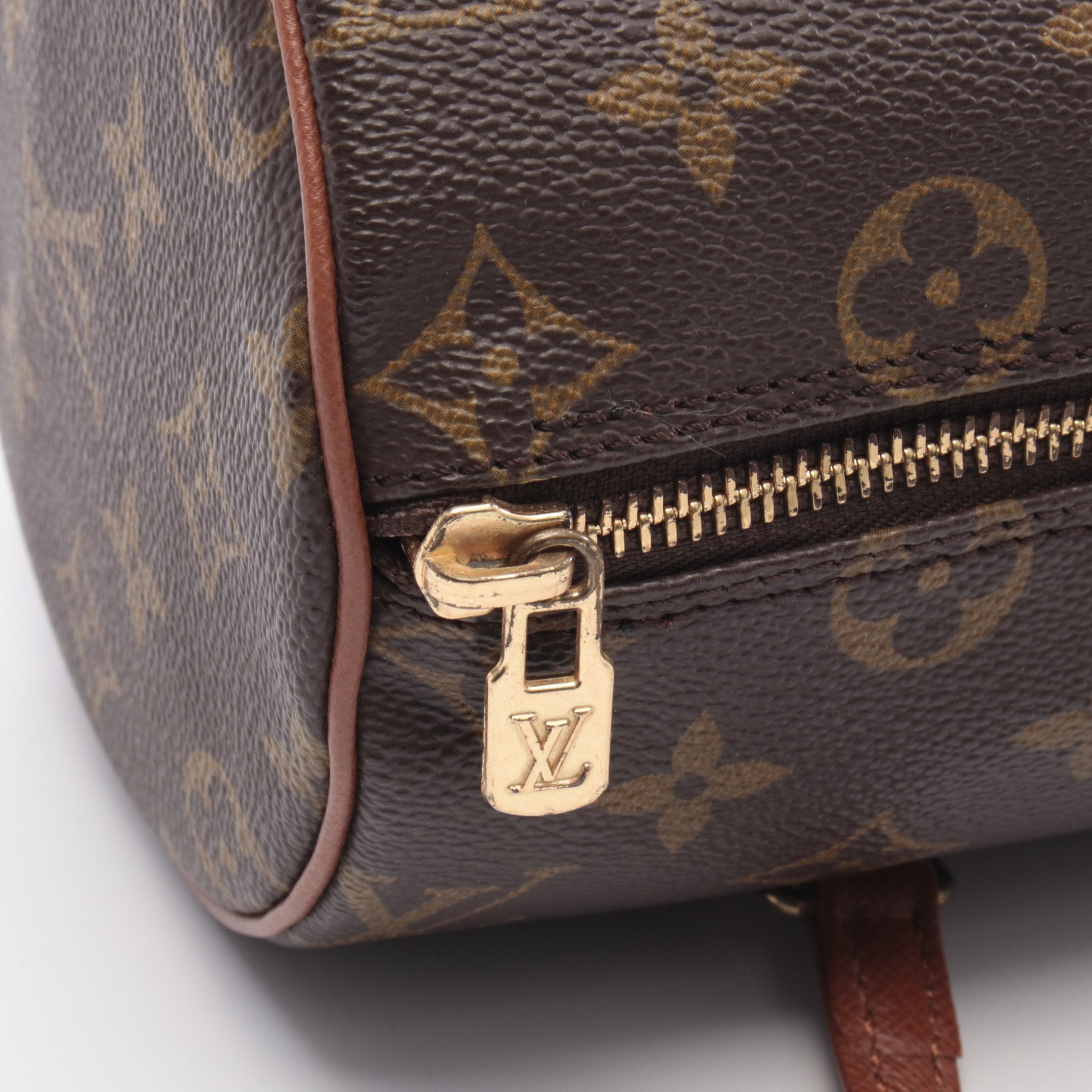 パピヨン26 モノグラム 旧型 ハンドバッグ PVC レザー ブラウン ルイ