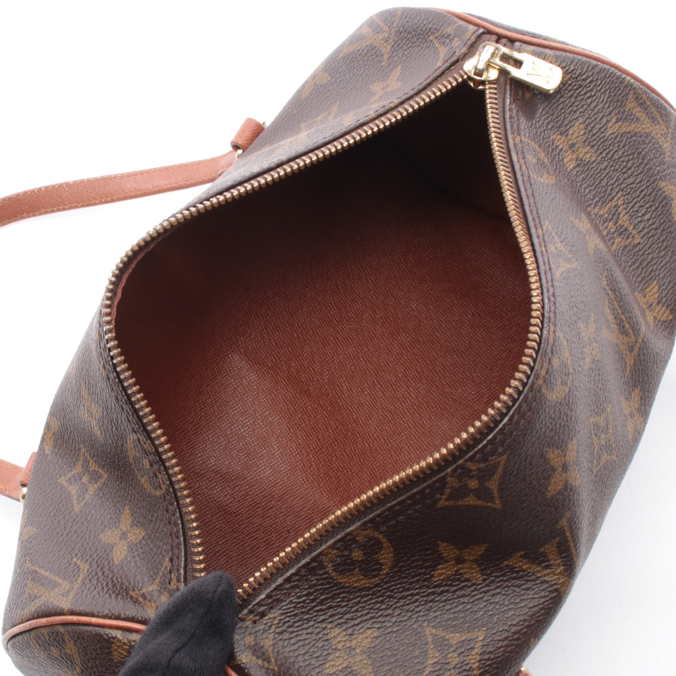 パピヨン26 モノグラム 旧型 ハンドバッグ PVC レザー ブラウン ルイ