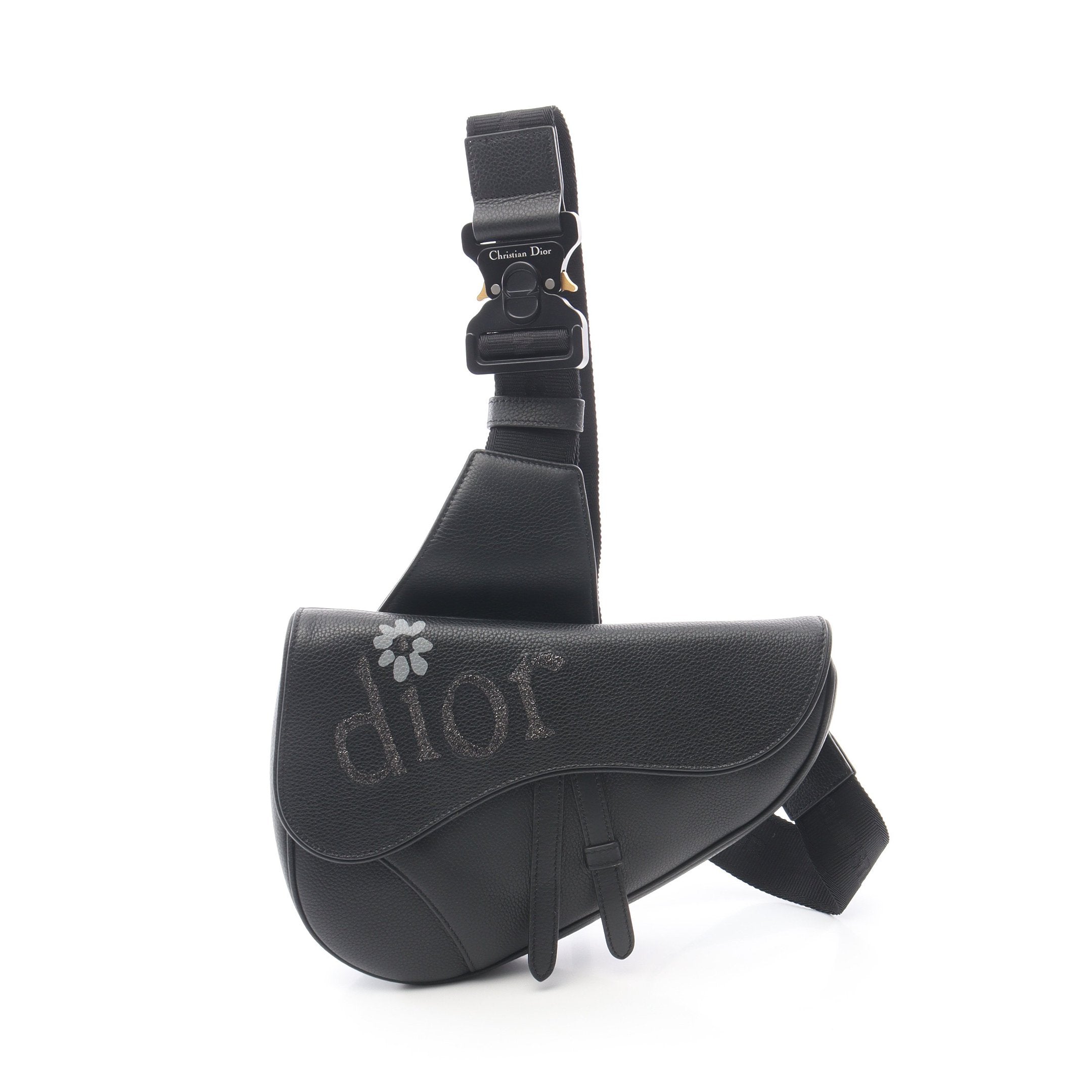 DIOR × ERL SADDLE サドル ボディバッグ レザー ブラック ディオール