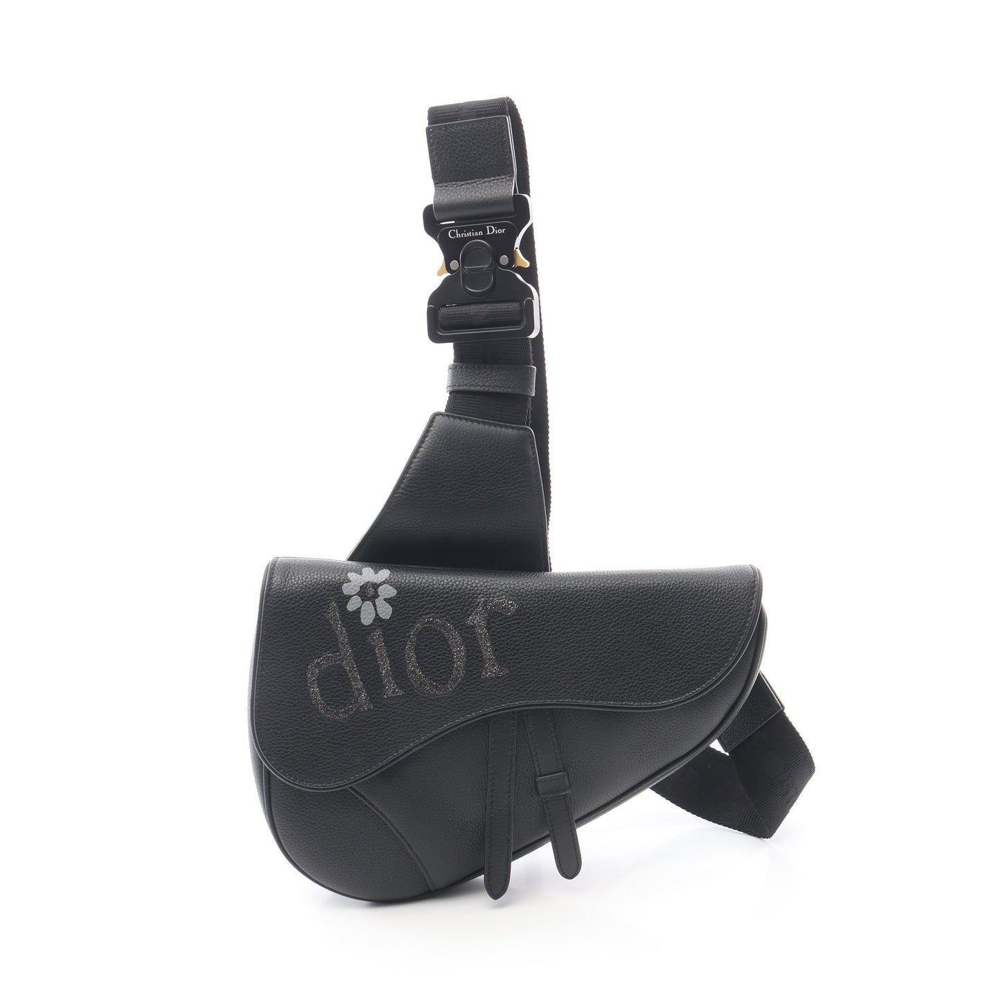 DIOR × ERL SADDLE サドル ボディバッグ レザー ブラック ディオール バッグ DIOR
