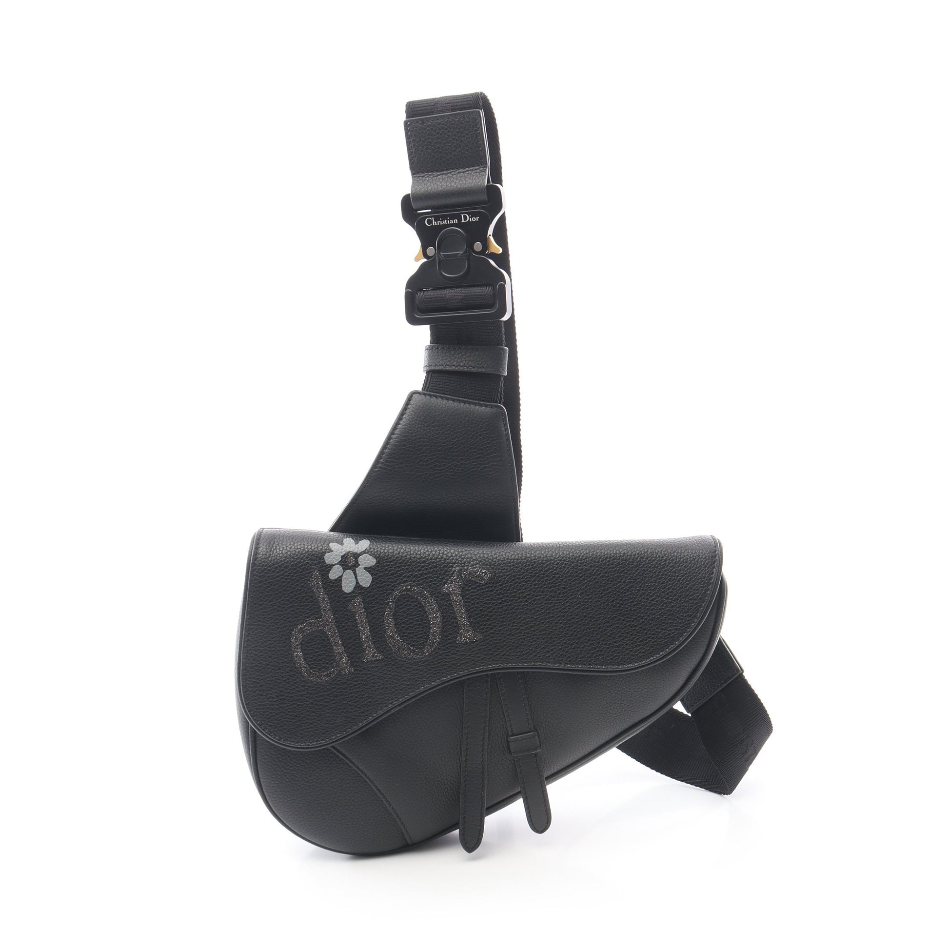 DIOR × ERL SADDLE サドル ボディバッグ レザー ブラック ディオール バッグ DIOR