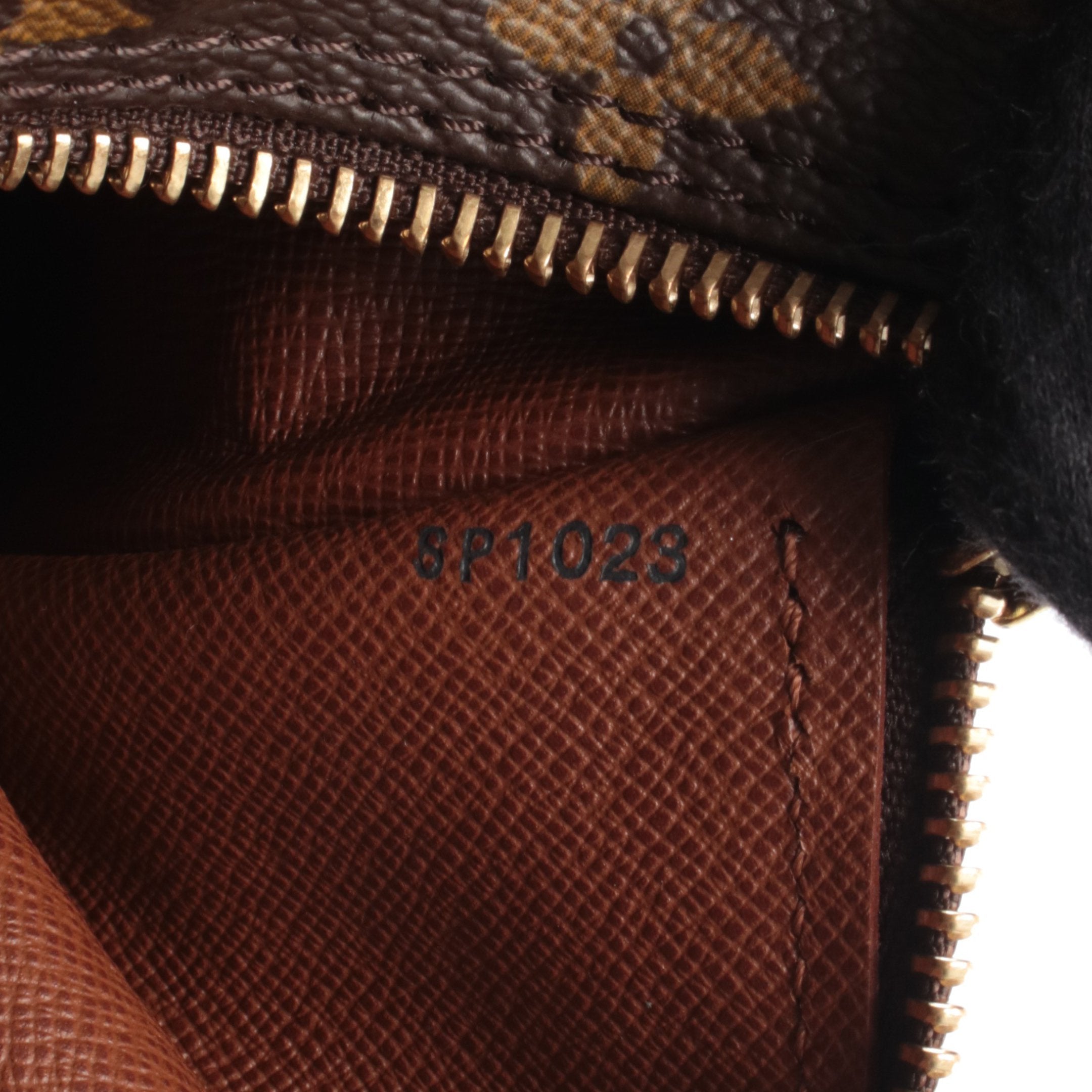 パピヨン30 モノグラム ハンドバッグ PVC レザー ブラウン ルイ