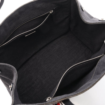 DENIM LOGO ハンドバッグ トートバッグ キャンバス グレー ホワイト 2WAY ミュウミュウ バッグ miu miu