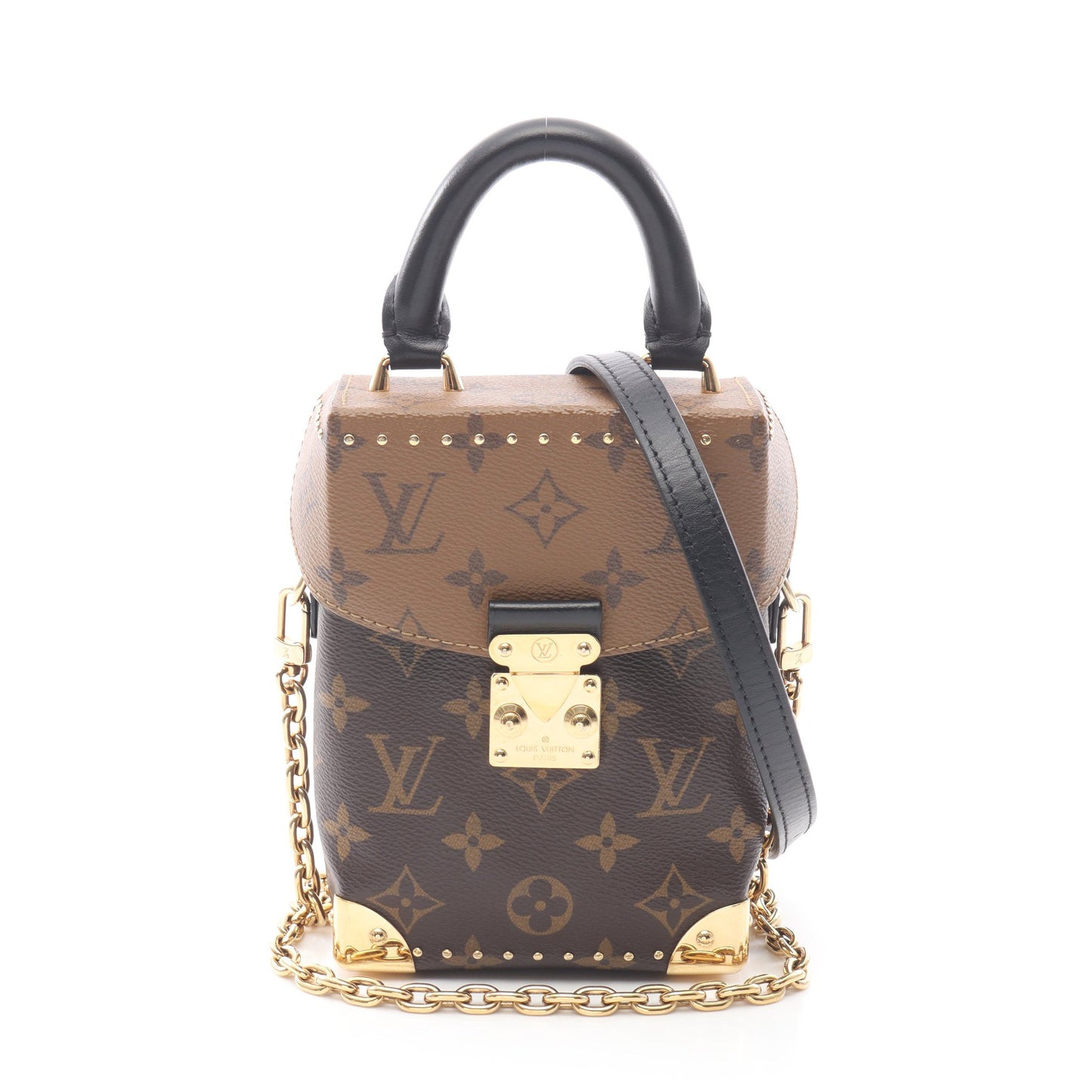 カメラボックス モノグラムリバース ハンドバッグ PVC レザー ブラウン 2WAY ルイヴィトン バッグ LOUIS VUITTON