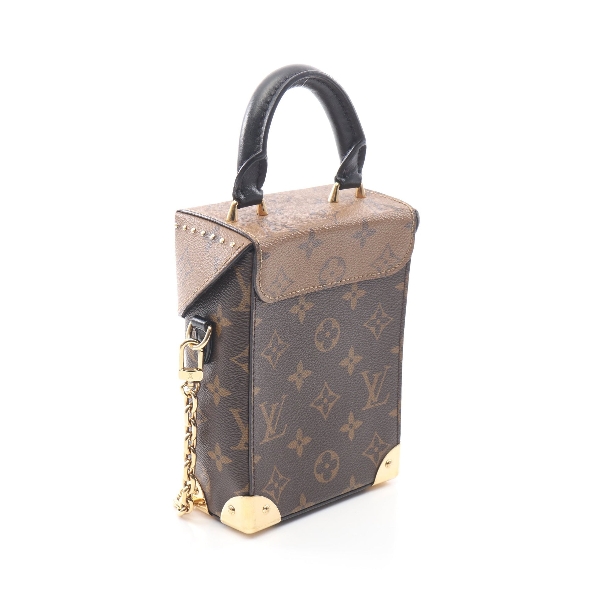 カメラボックス モノグラムリバース ハンドバッグ PVC レザー ブラウン 2WAY ルイヴィトン バッグ LOUIS VUITTON