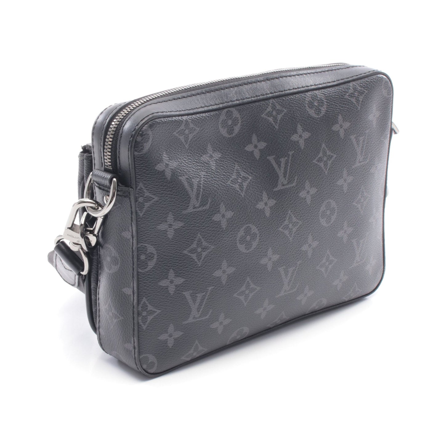 トリオ メッセンジャー モノグラム エクリプス ショルダーバッグ PVC レザー ブラック グレー ルイヴィトン バッグ LOUIS VUITTON