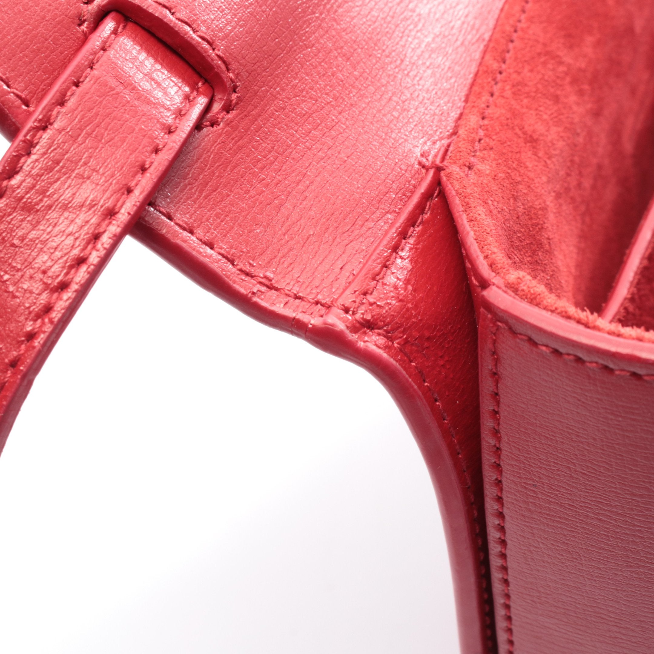 SAINT LAURENT PARIS サンローランパリ ショルダーバッグ ベルシャス ミディアム ベルシャス ミディアム ショルダーバッグ レザー レッド 2WAY サン