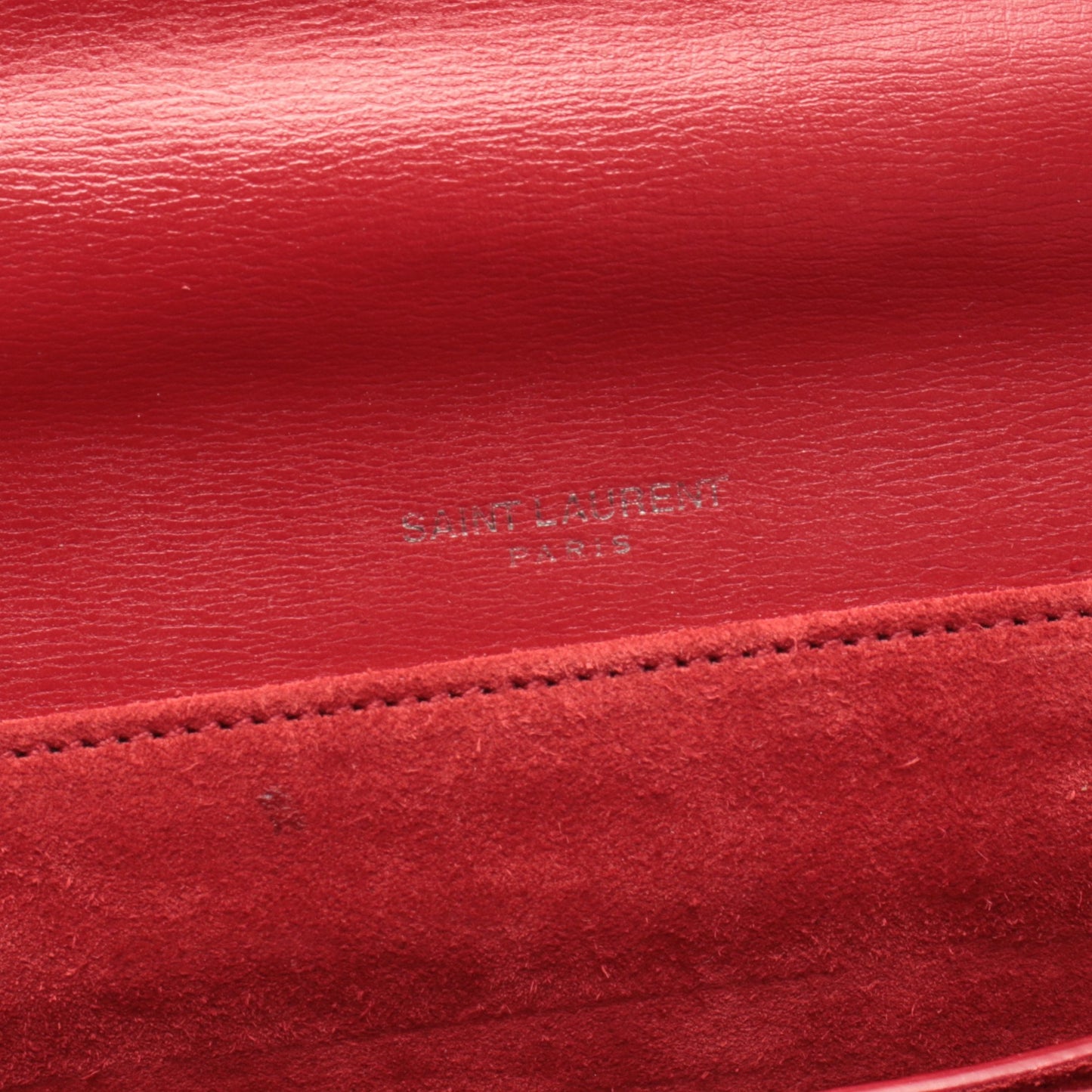 ベルシャス ミディアム ショルダーバッグ レザー レッド 2WAY サンローランパリ バッグ SAINT LAURENT PARIS