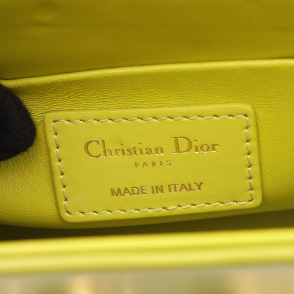 30 MONTAIGNE モンテーニュ ボックス ショルダーバッグ レザー イエローグリーン クリスチャンディオール バッグ Christian Dior