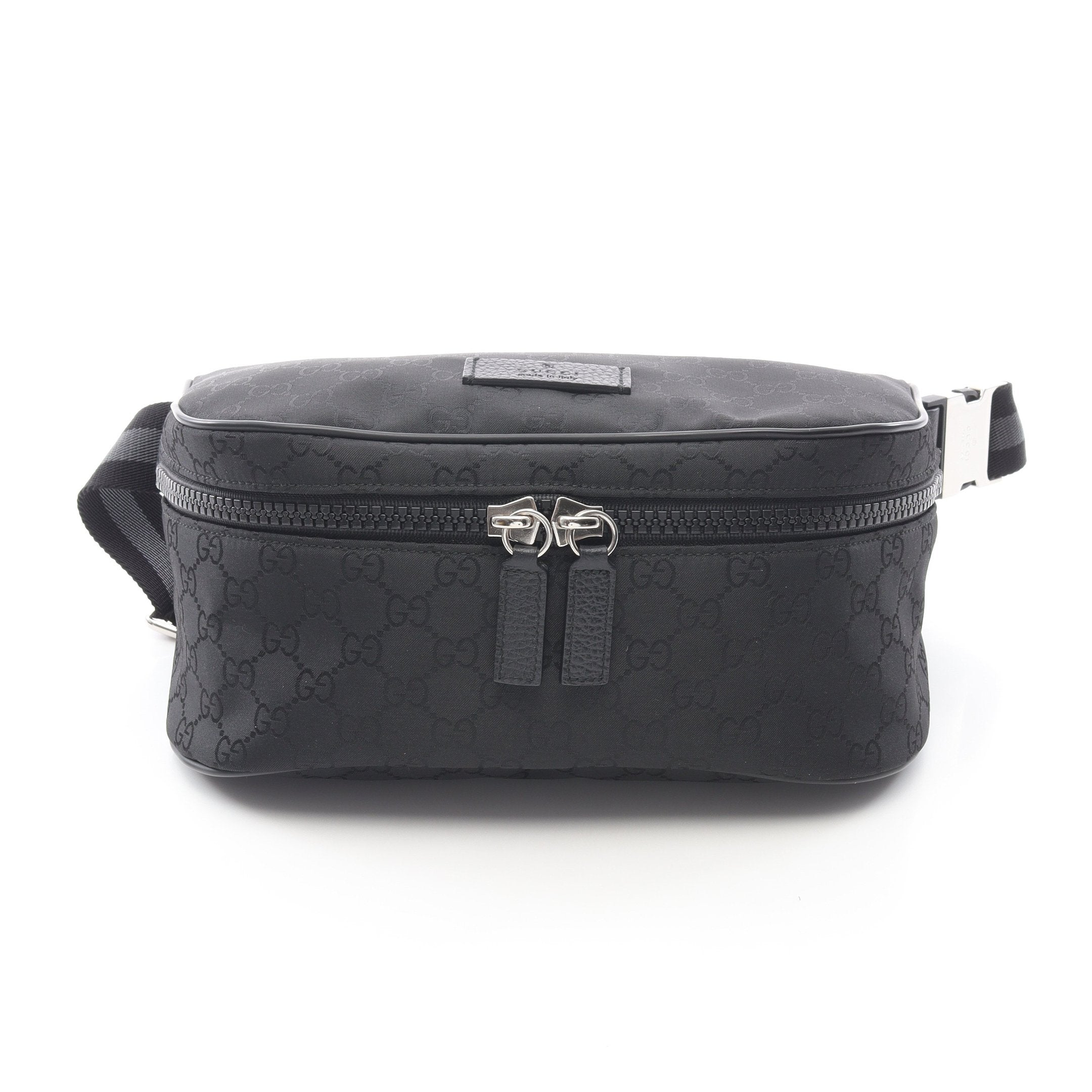 GG柄 ウエストバッグ ボディバッグ ナイロンキャンバス レザー