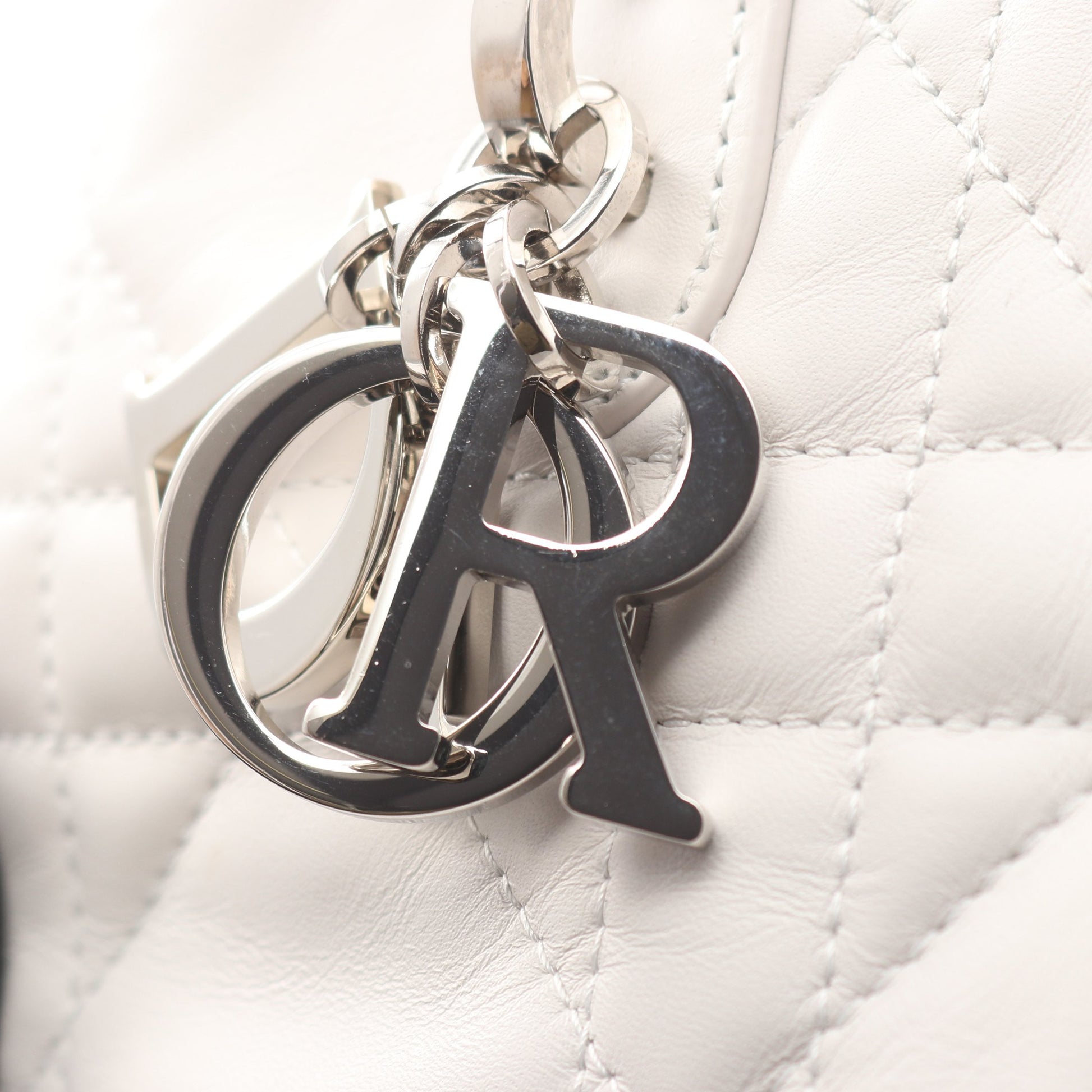 Dior Toujours バッグ スモール ハンドバッグ レザー ホワイト 2WAY クリスチャンディオール バッグ Christian Dior