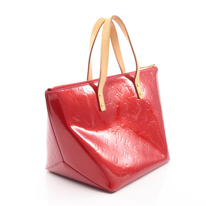 ベルヴューPM モノグラムヴェルニ ポムダムール ハンドバッグ レザー レッド ルイヴィトン バッグ LOUIS VUITTON
