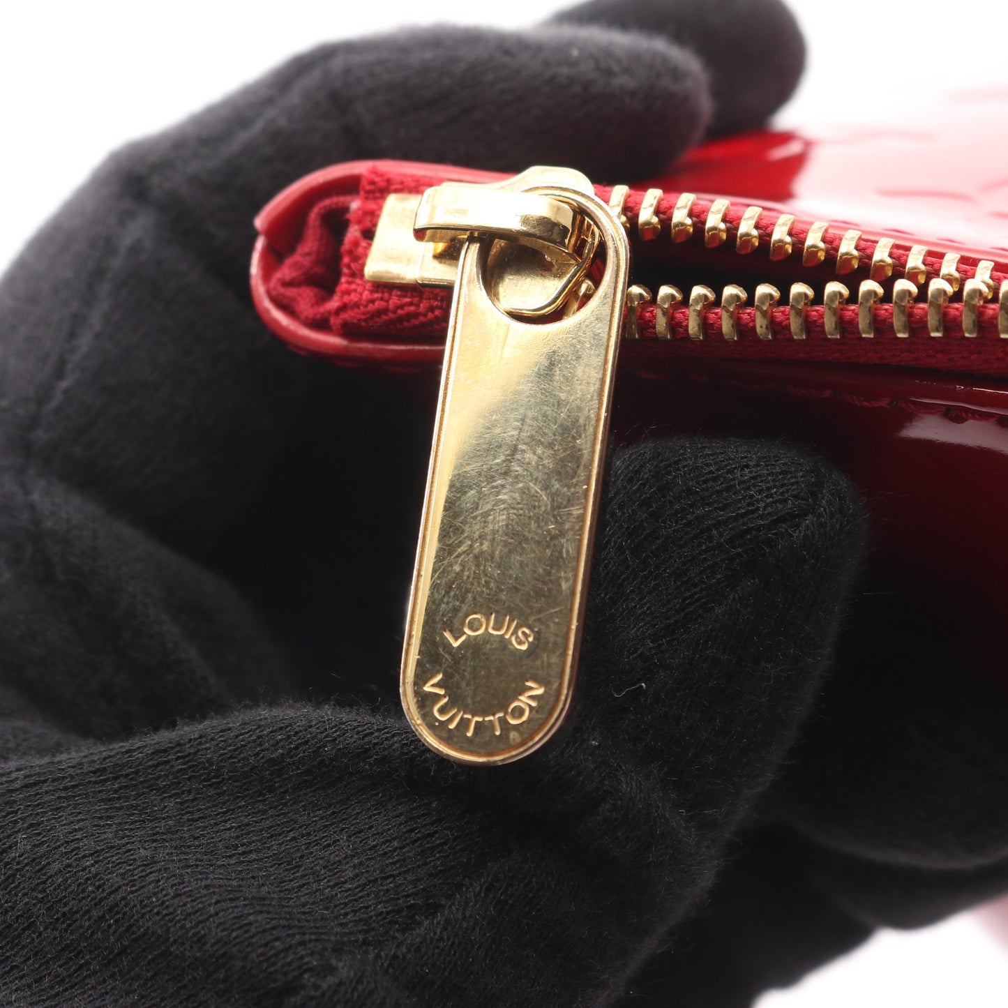 ベルヴューPM モノグラムヴェルニ ポムダムール ハンドバッグ レザー レッド ルイヴィトン バッグ LOUIS VUITTON