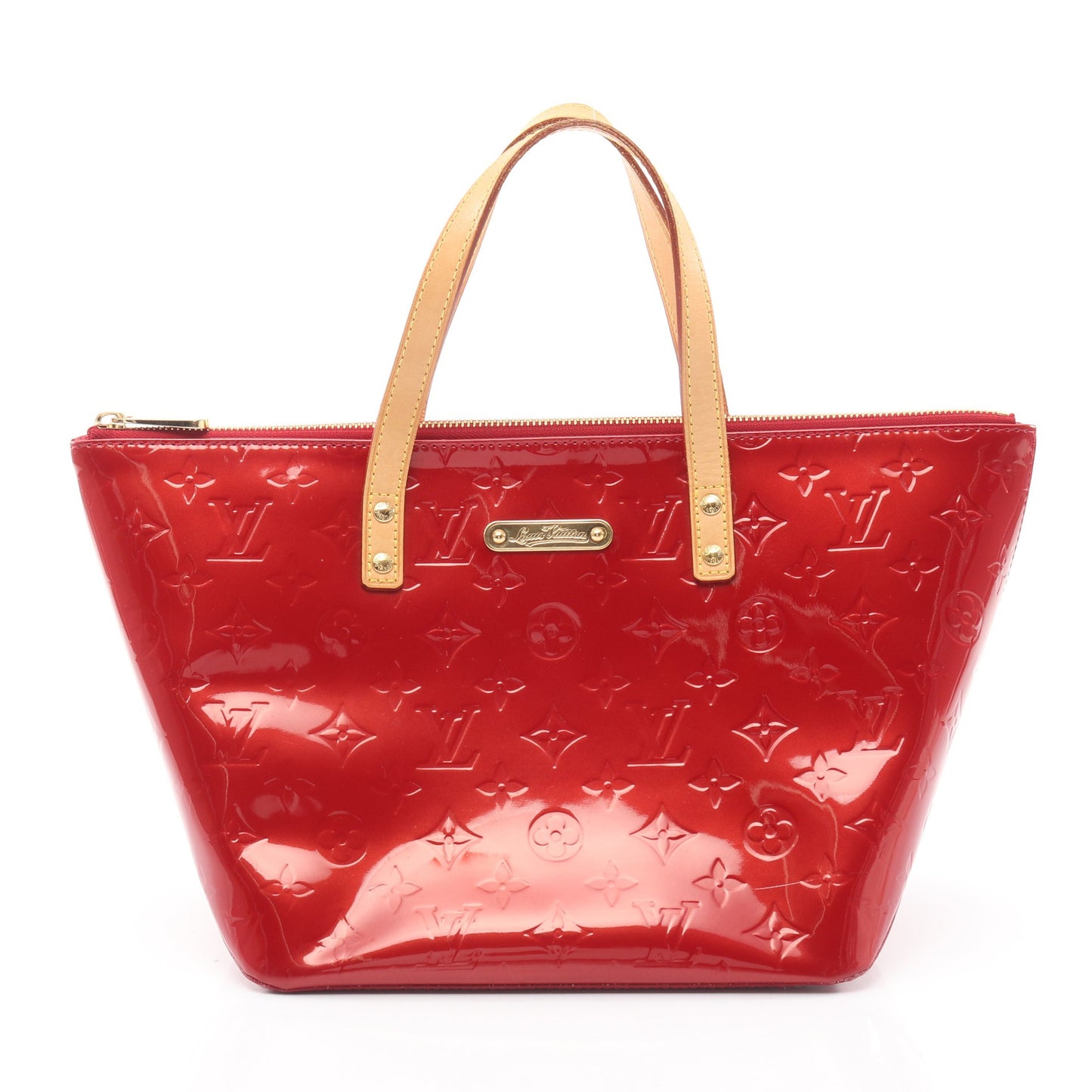 ベルヴューPM モノグラムヴェルニ ポムダムール ハンドバッグ レザー レッド ルイヴィトン バッグ LOUIS VUITTON