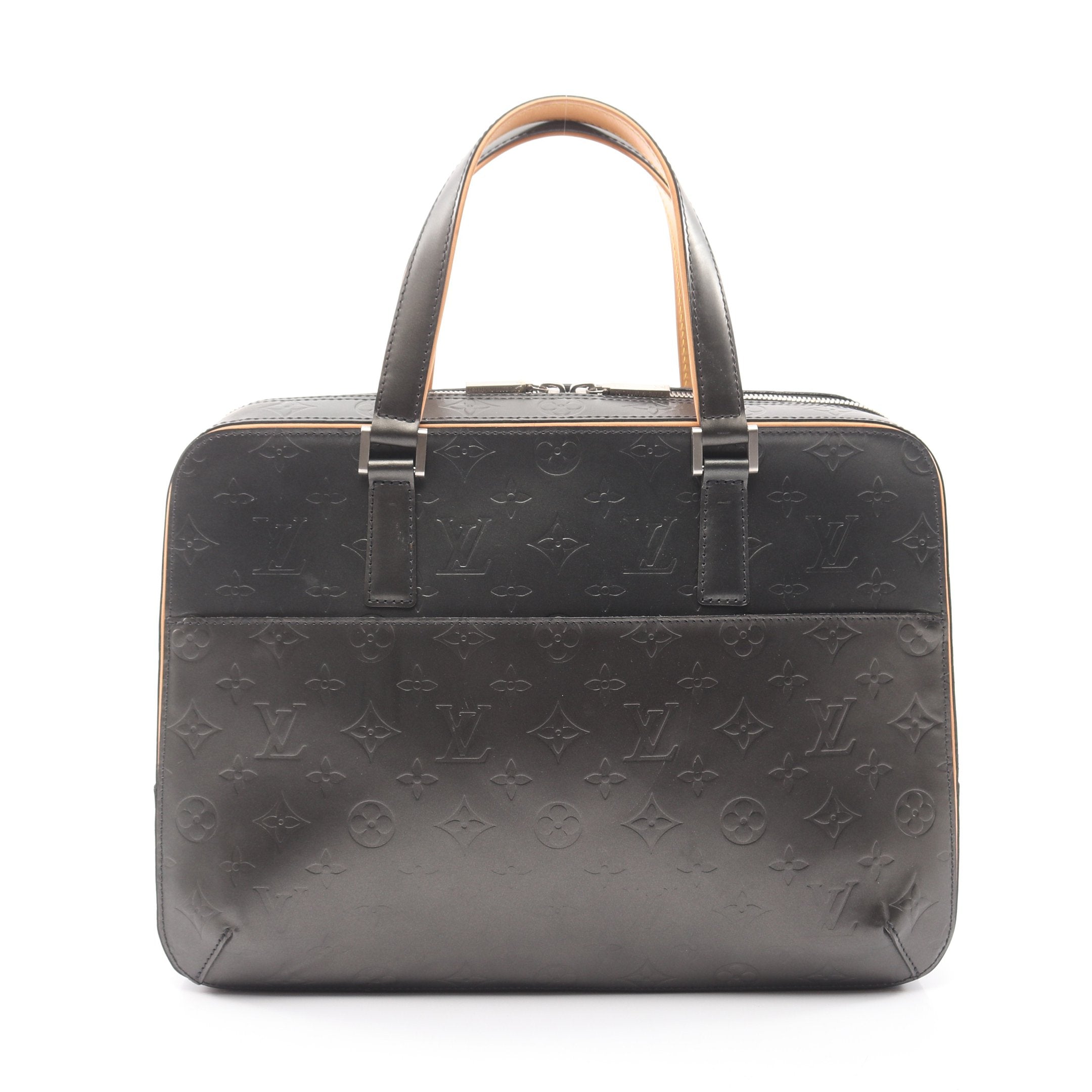 マルデン モノグラムマット ノワール ハンドバッグ レザー ブラック