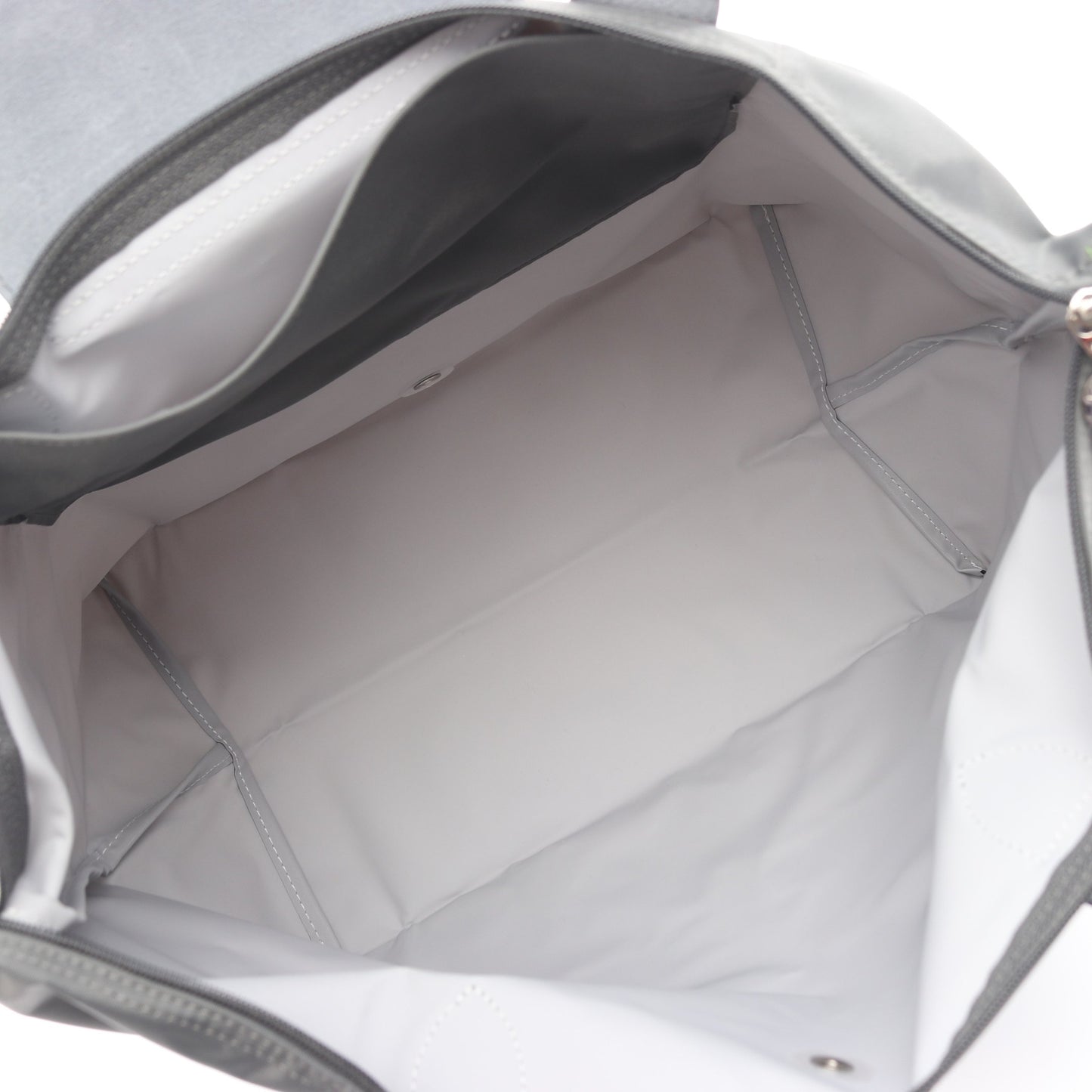 ル プリアージュ グリーン L ショルダーバッグ キャンバス レザー ダークグレー ロンシャン